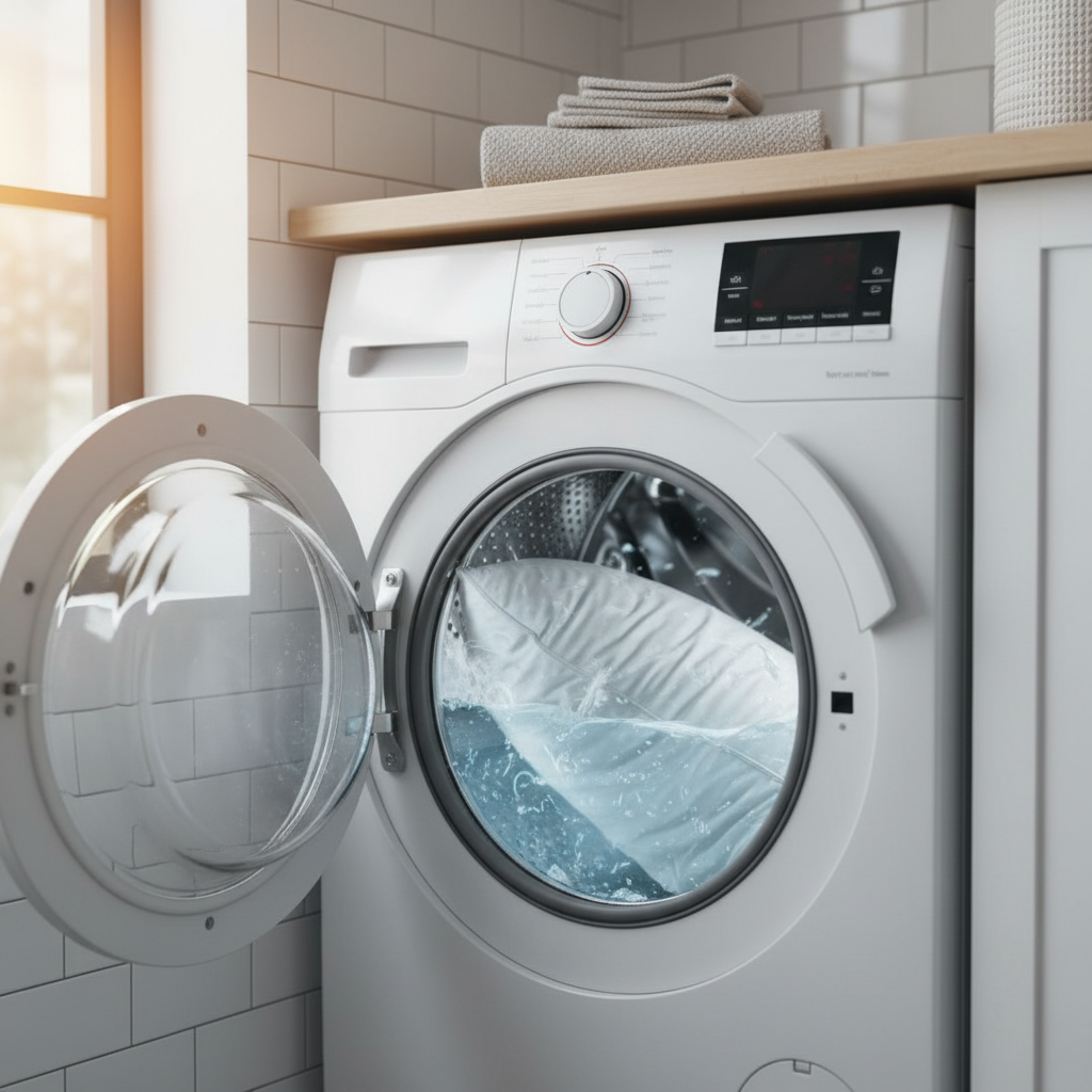 Image pour laver un oreiller en plume